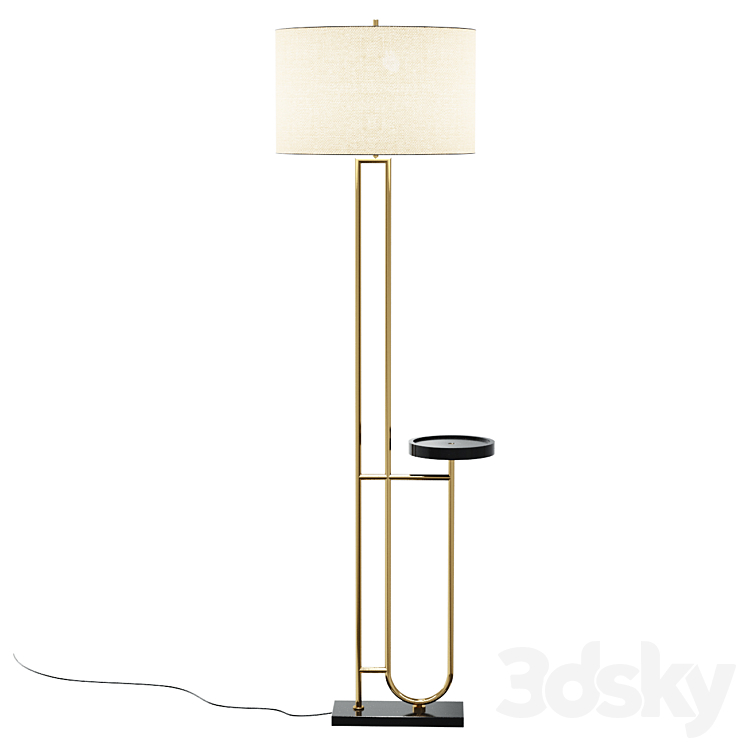 Imogen Floor lamp with tray Lamp with tray floor lamp floor lamp with table 3DS Max Model - thumbnail 1