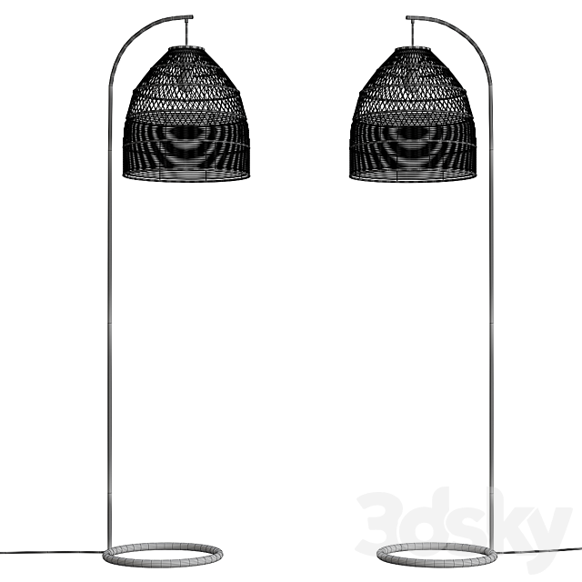 Java Arc Overreach Floor Lamp 3DSMax File - thumbnail 2