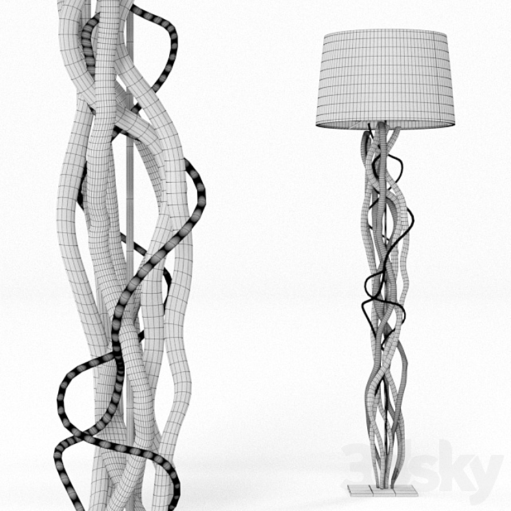 Kare scultra Lamp 3DS Max - thumbnail 2