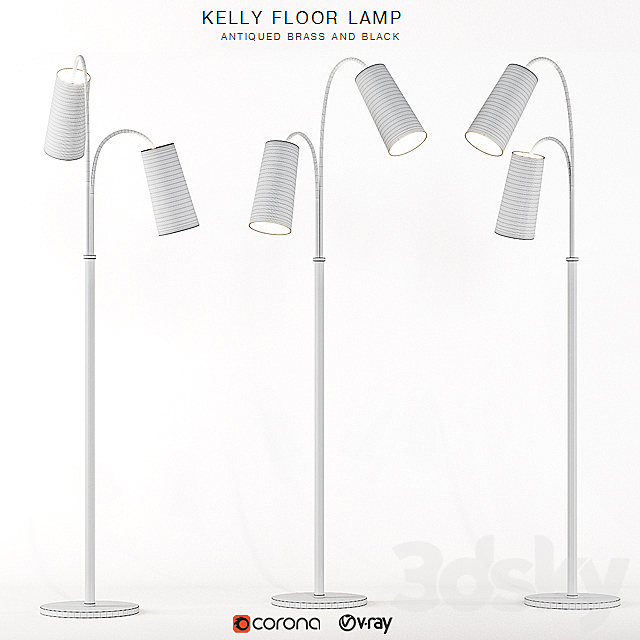 KELLY FLOOR LAMP 3DS Max Model - thumbnail 2