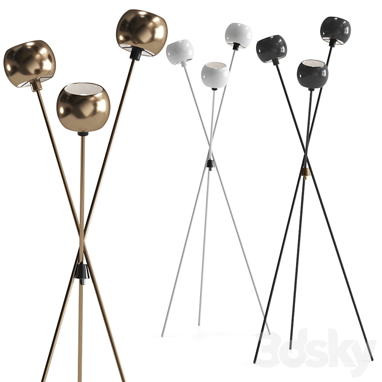 Kenner Tripod Floor Lamp 3DS Max - thumbnail 1