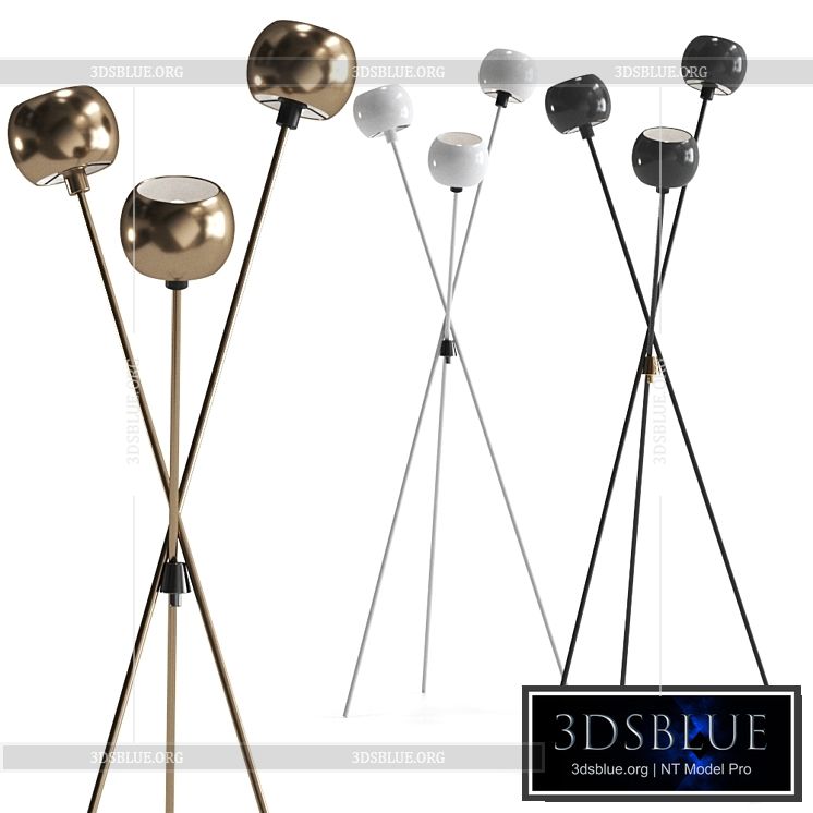 Kenner Tripod Floor Lamp 3DS Max - thumbnail 3