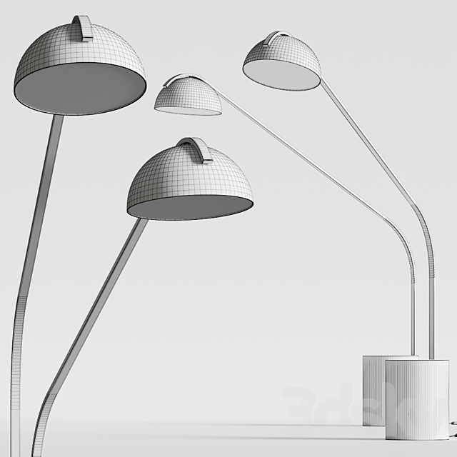 Kettal Half Dome Arc Floor Lamps 3DS Max Model - thumbnail 3