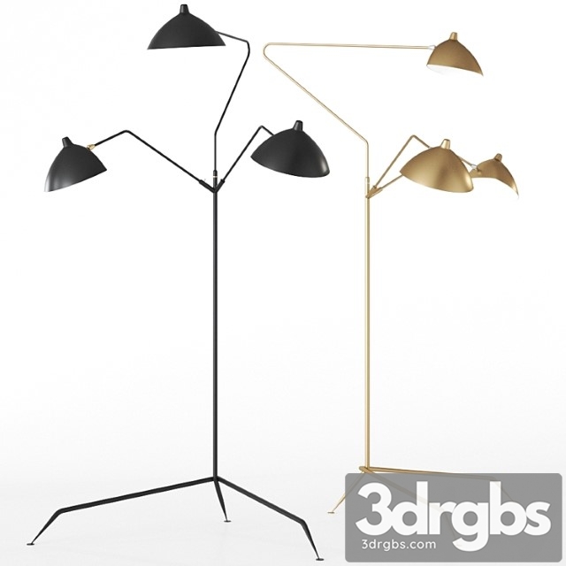 L3b floor lamp by serge mouille - thumbnail 1