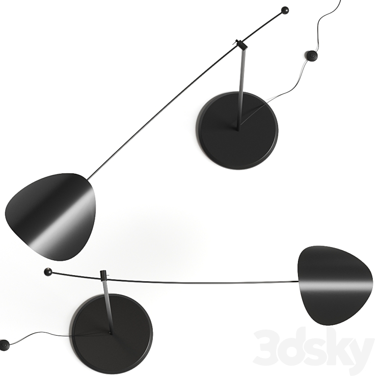 La Redoute Funambule Adjustable Reading Arc Floor Lamp 3DS Max - thumbnail 2