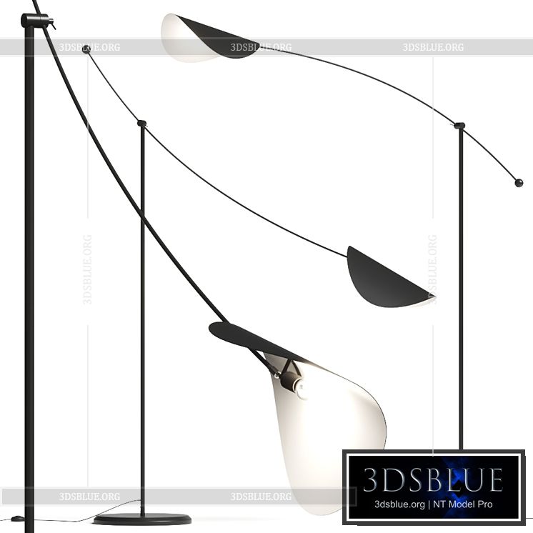 La Redoute Funambule Adjustable Reading Arc Floor Lamp 3DS Max - thumbnail 3