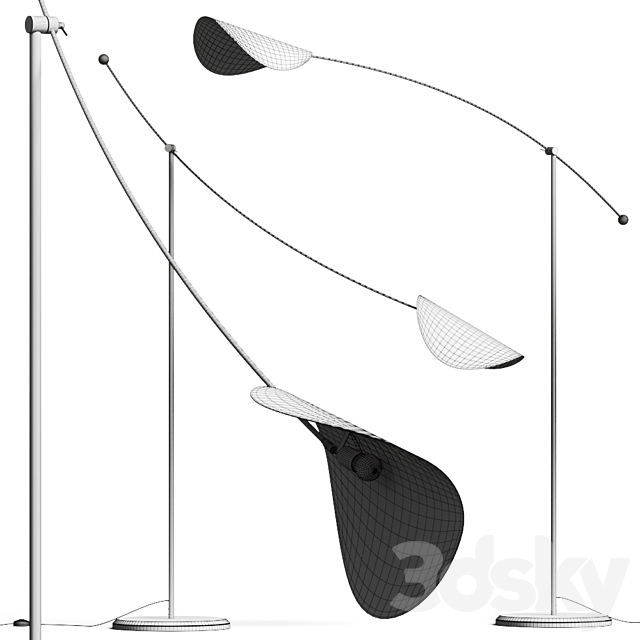 La Redoute Funambule Adjustable Reading Arc Floor Lamp 3DSMax File - thumbnail 5