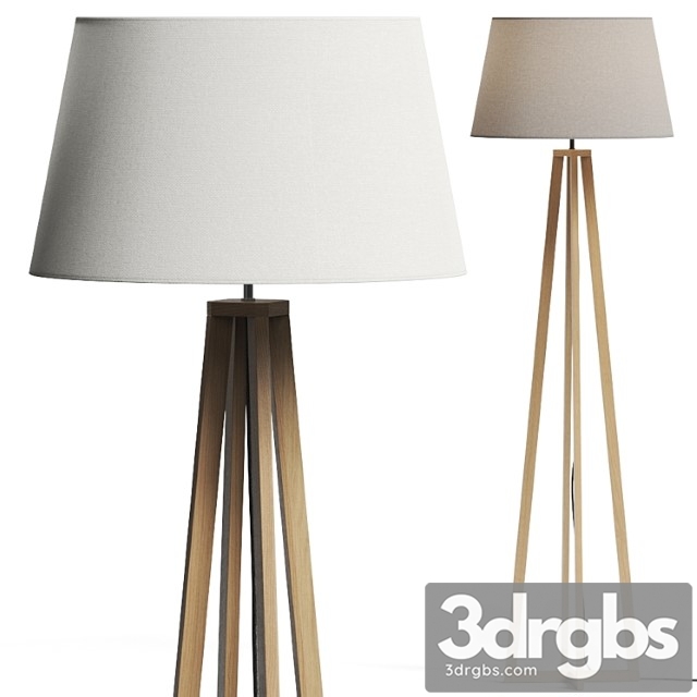 La redoute natural wood floor lamp - thumbnail 1