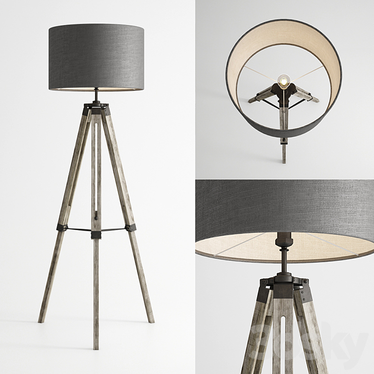 Lamp Harley Tripod Floor Lamp 3DS Max - thumbnail 1