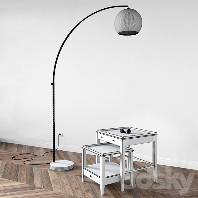 Lamp Lussole and Side Table Bleeker 3DSMax File - thumbnail 2