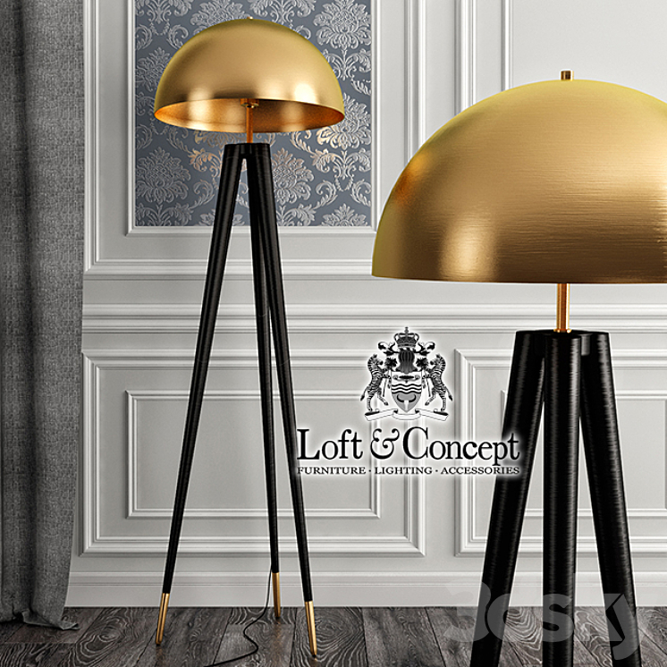 Lamp Matthew Fairbank Fife Tripod Floor Lamp 3DS Max - thumbnail 1