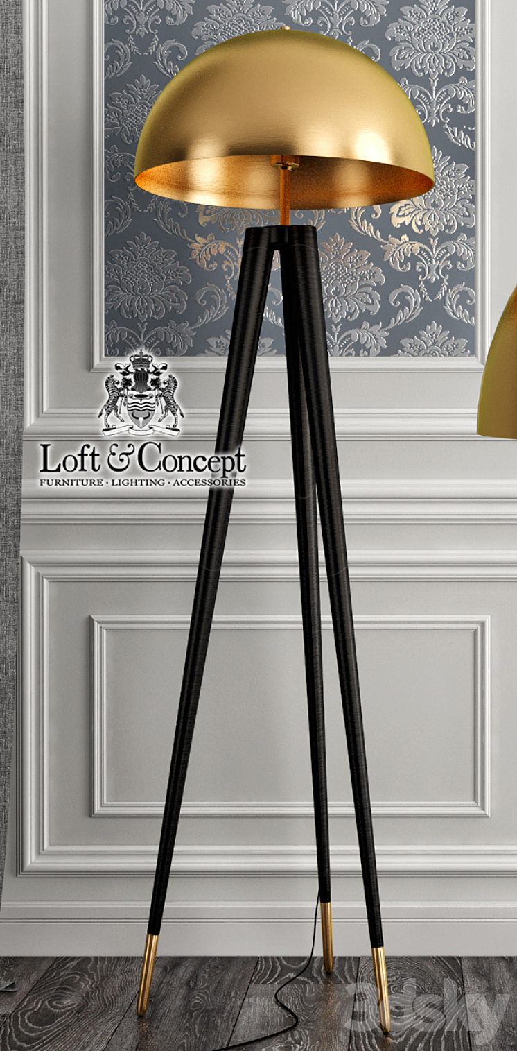 Lamp Matthew Fairbank Fife Tripod Floor Lamp 3DS Max - thumbnail 2