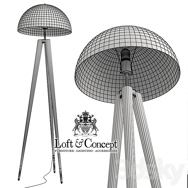 Lamp Matthew Fairbank Fife Tripod Floor Lamp 3DSMax File - thumbnail 3