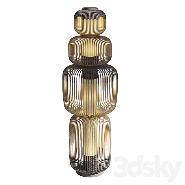 Lampadaire bamboo light 4 3ds Max - thumbnail 1