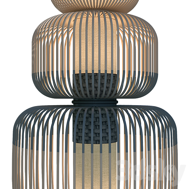 Lampadaire bamboo light 4 3ds Max - thumbnail 2