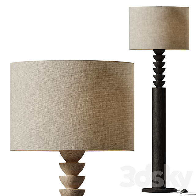 Lathe Floor Lamp 3ds Max - thumbnail 1