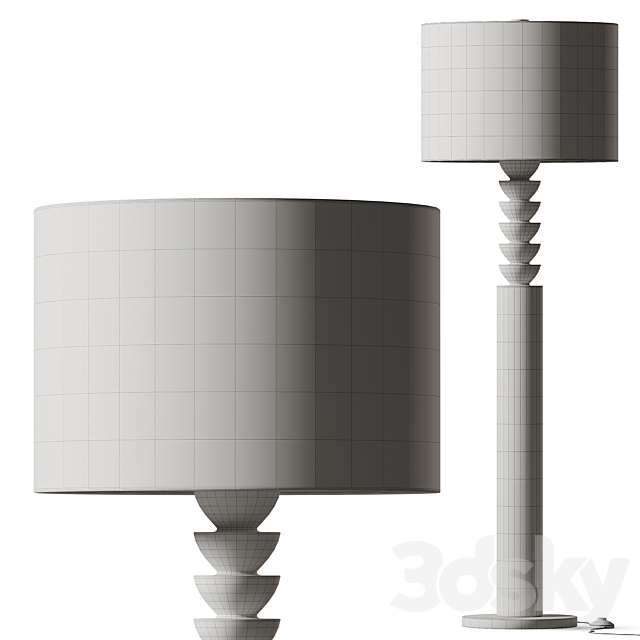 Lathe Floor Lamp 3ds Max - thumbnail 2