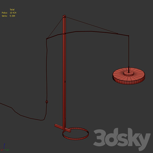 LED Task Floor Lamp by Hubbardton Forge 3DSMax File - thumbnail 2