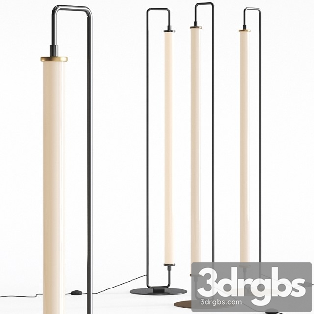 Linear metal led floor lamp tube - thumbnail 1