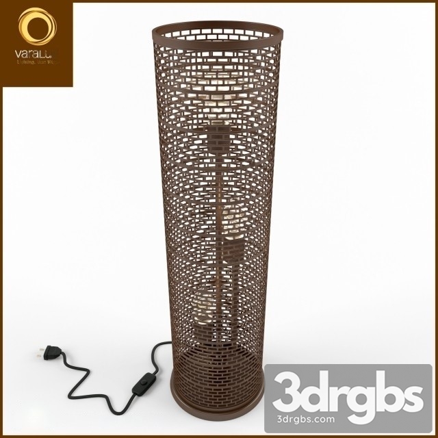 Lit Mesh Table Lamp Drum Shade 3dsmax Download - thumbnail 1