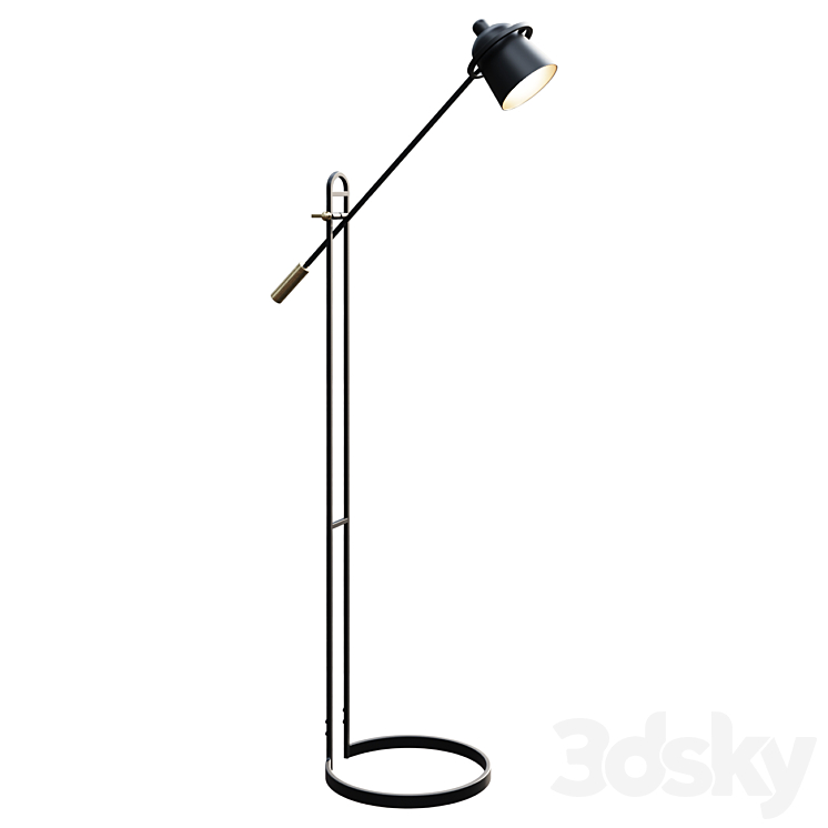 Loop Base Balance Floor Lamp floor lamp 3DS Max Model - thumbnail 1