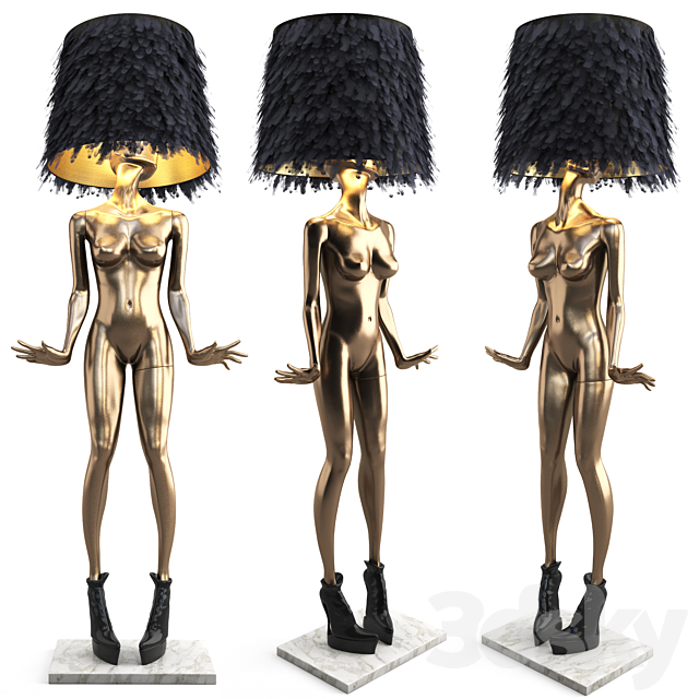 MANNEQUIN FLOOR LAMP FREDERIKA 3DS Max Model - thumbnail 2