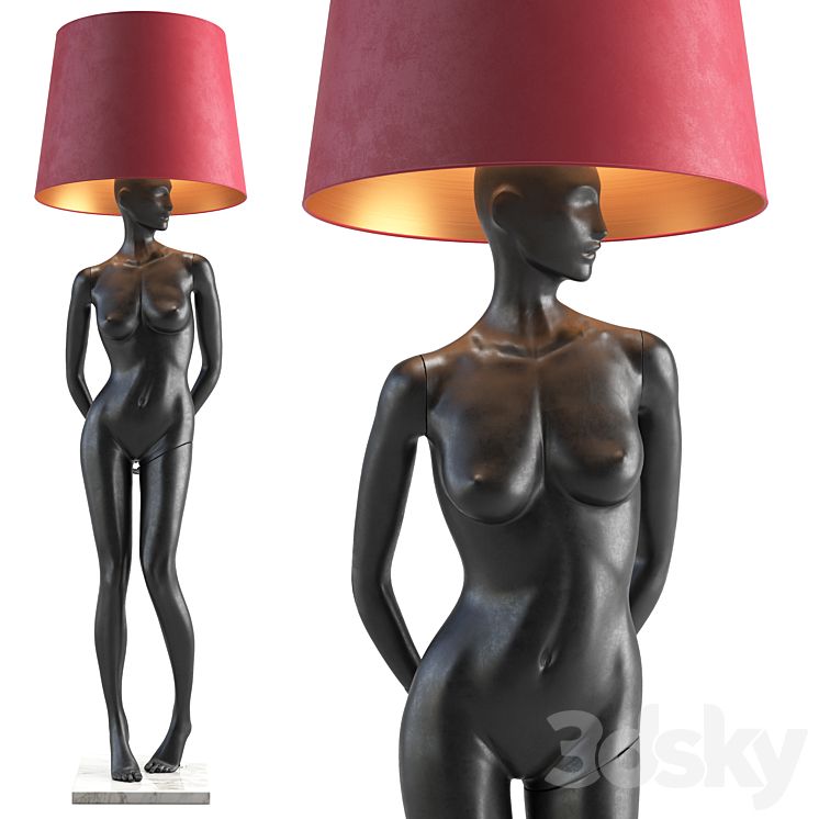 Mannequin Floor Lamp Rebekka 3DS Max - thumbnail 1