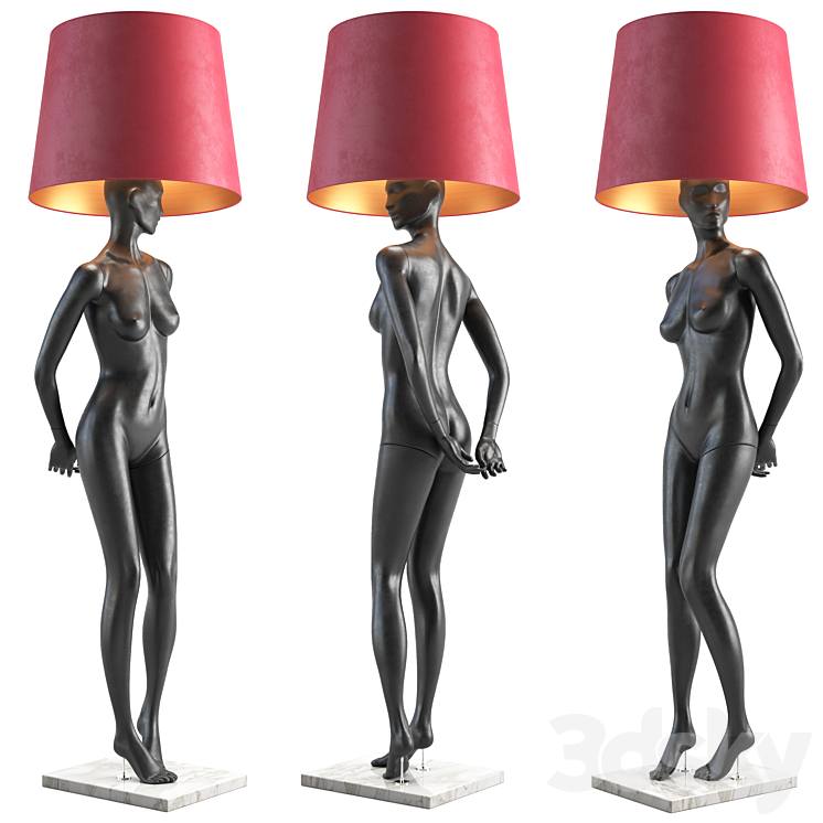 Mannequin Floor Lamp Rebekka 3DS Max - thumbnail 2