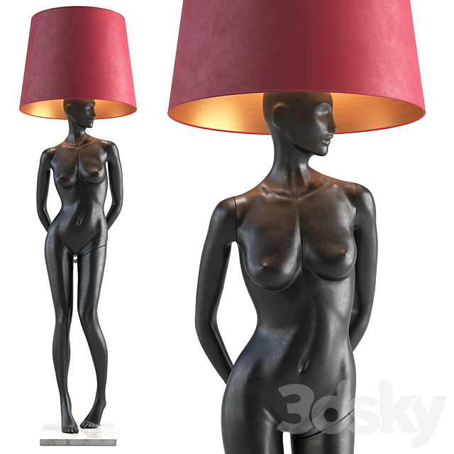 Mannequin Floor Lamp Rebekka 3DSMax File - thumbnail 1