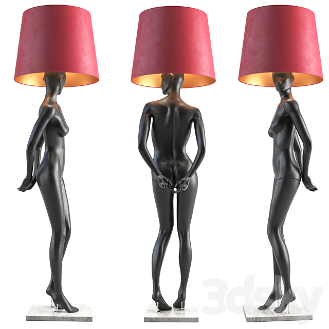 Mannequin Floor Lamp Rebekka 3DSMax File - thumbnail 5