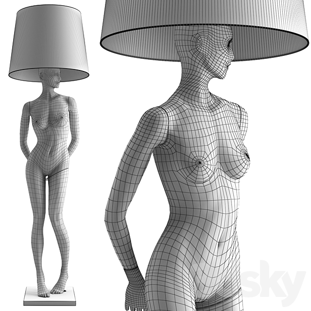 Mannequin Floor Lamp Rebekka 3DSMax File - thumbnail 7