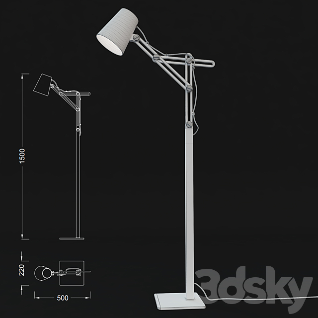 Mantra Looker Floor Lamp 3DS Max Model - thumbnail 3