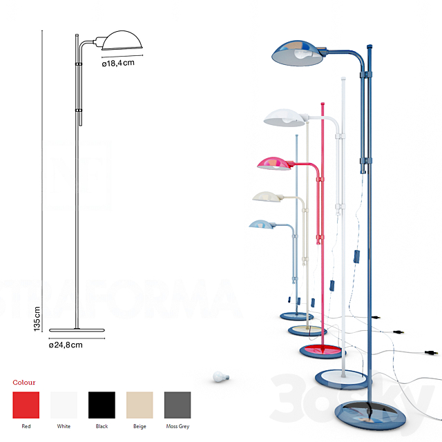 Marset Funiculi Floor Lamp 3ds Max - thumbnail 1