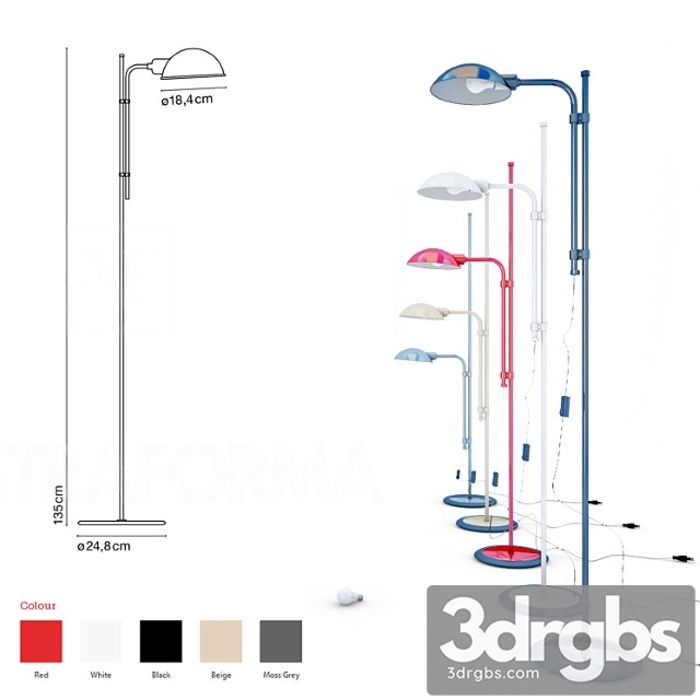 Marset Funiculi Floor Lamp 3dsmax Download - thumbnail 1