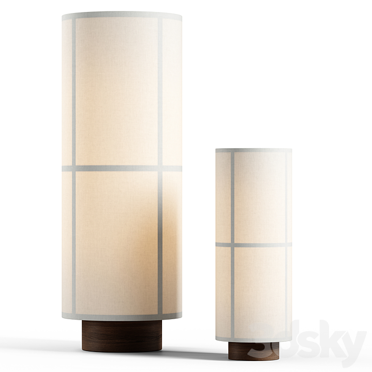 Menu Space – Hashira Table Lamp (set) 3DS Max Model - thumbnail 1