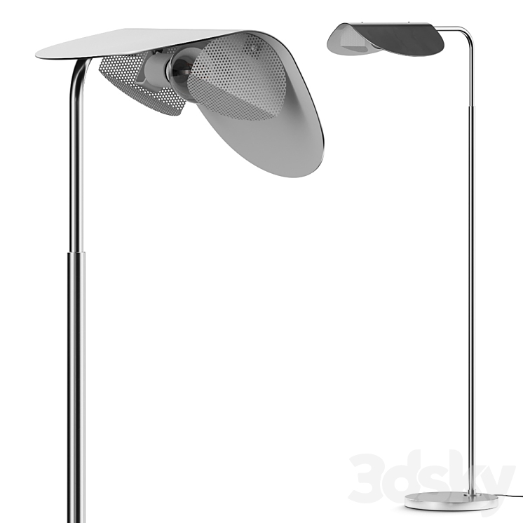 Menu Wing Floor Lamp 3DS Max Model - thumbnail 1