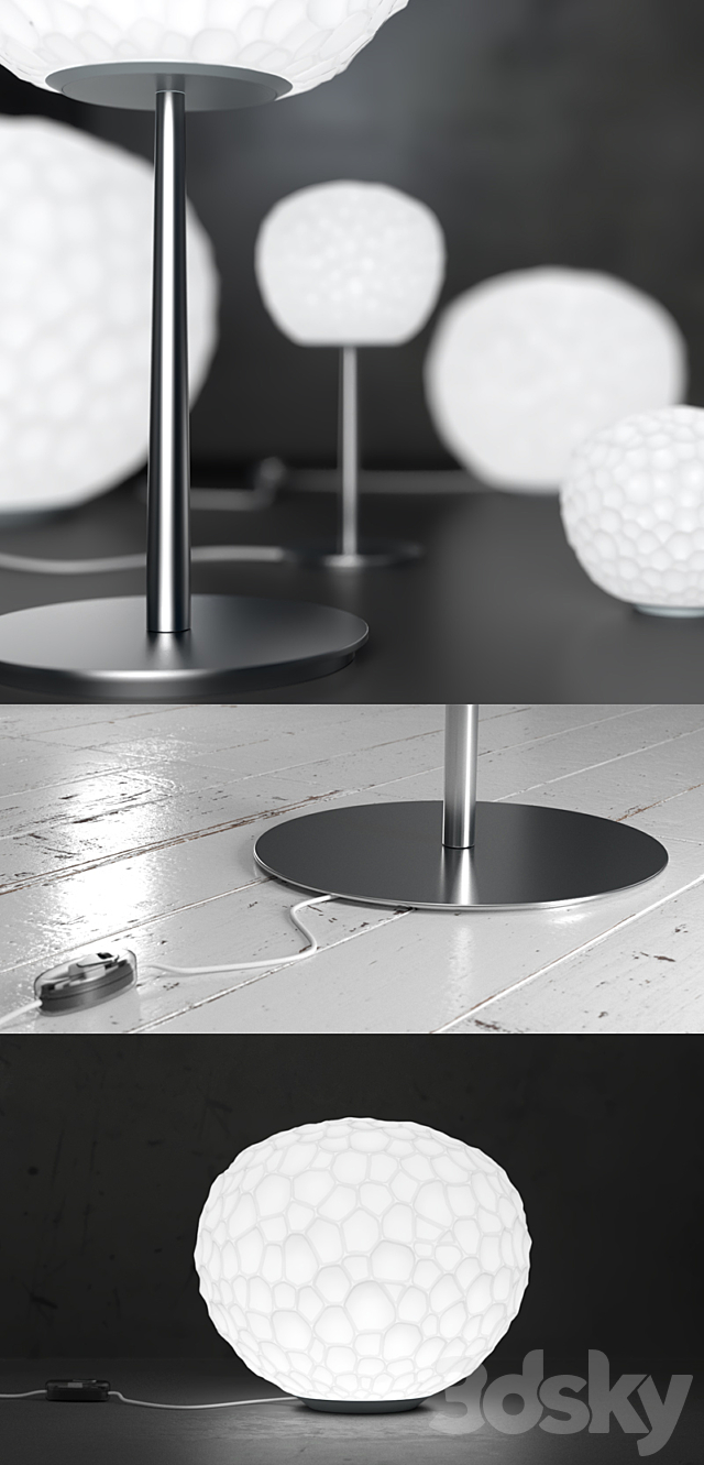 Meteorite lamp – floor and table collection 3DS Max Model - thumbnail 2