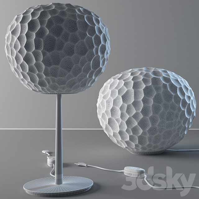 Meteorite lamp – floor and table collection 3DS Max Model - thumbnail 3