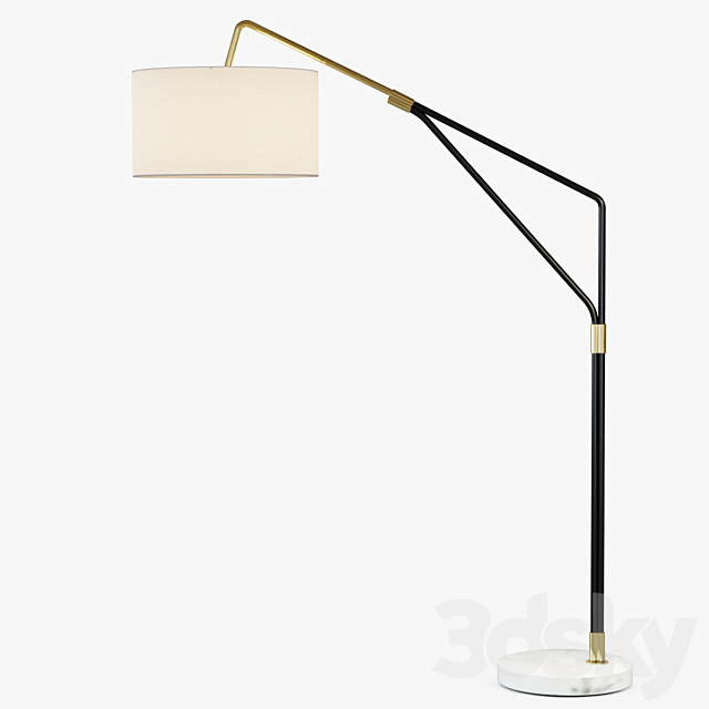 Mid-Century Overarching Floor Lamp 3DSMax File - thumbnail 1