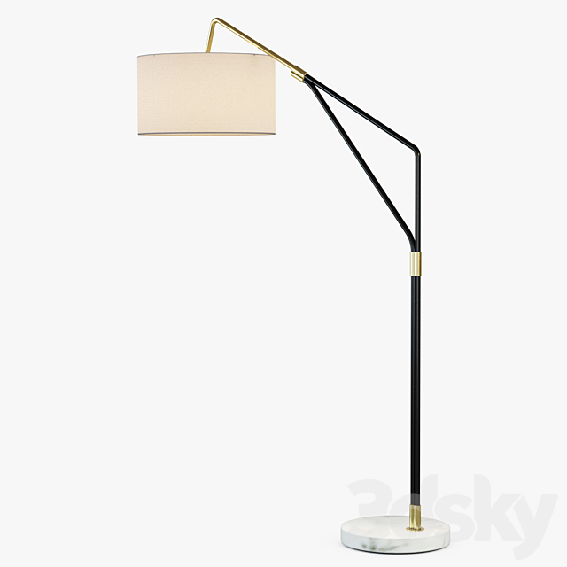 Mid-Century Overarching Floor Lamp 3DSMax File - thumbnail 2