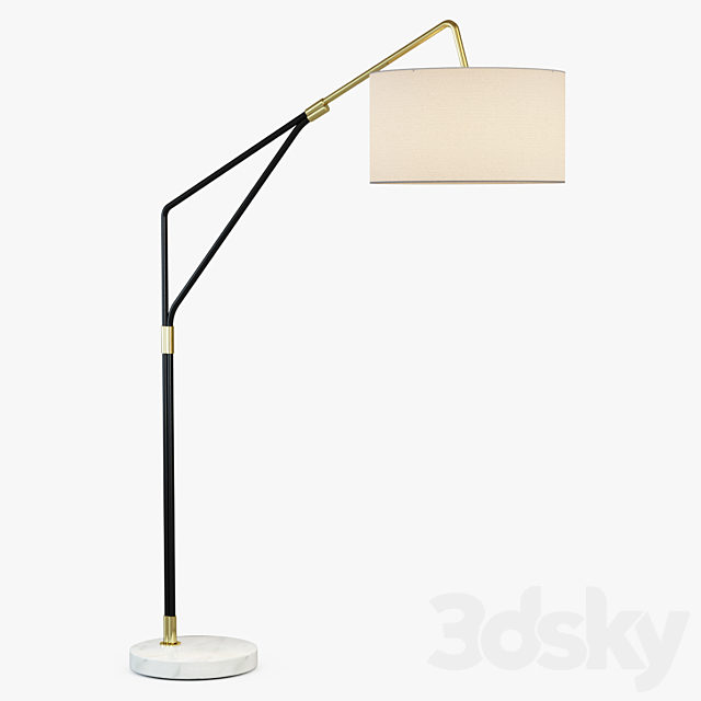 Mid-Century Overarching Floor Lamp 3DSMax File - thumbnail 3