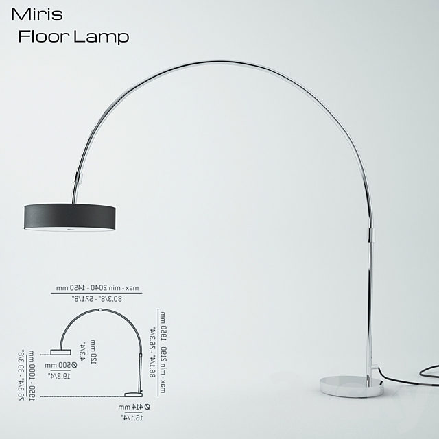 Miris Floor Lamp 3ds Max - thumbnail 1