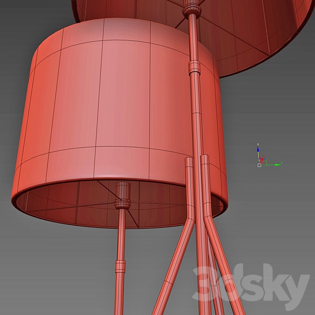 Model SLING floor lamp from the company MARKSLOJD Sweden. 3DS Max Model - thumbnail 3