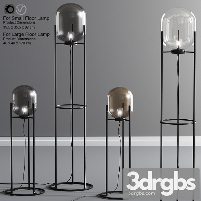 Modern floor lamps 3dsmax Download - thumbnail 1