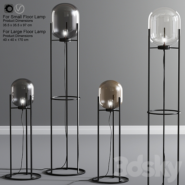 Modern floor lamps 3DSMax File - thumbnail 1