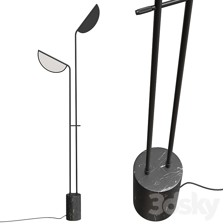 Nordic floor lamp 3DS Max Model - thumbnail 1