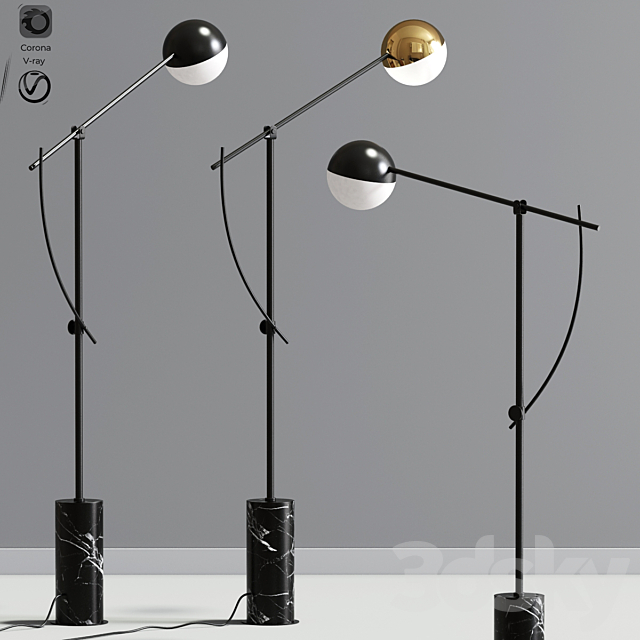 Northern Lighting Balancer Floor Lamp 3DS Max Model - thumbnail 2