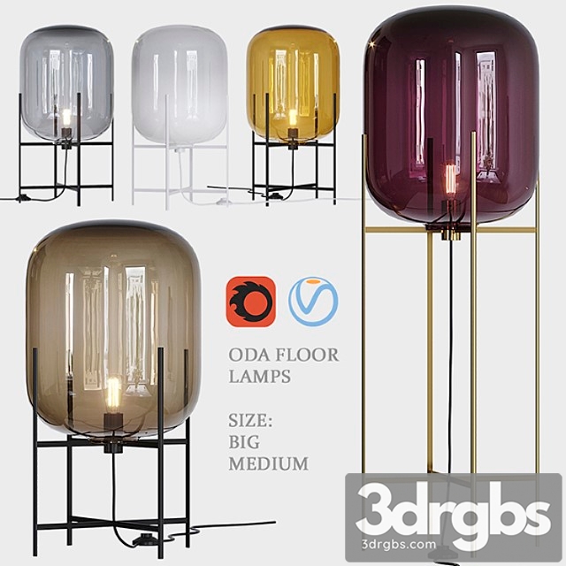 Oda floor lamps 3dsmax Download - thumbnail 1