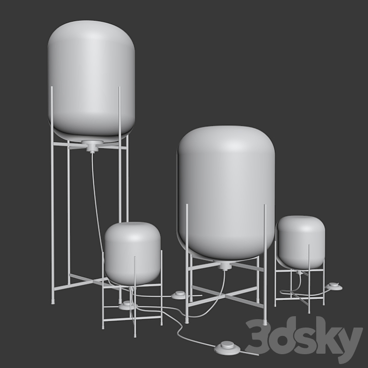 Oda Pulpo Lamp Set 3DS Max - thumbnail 2