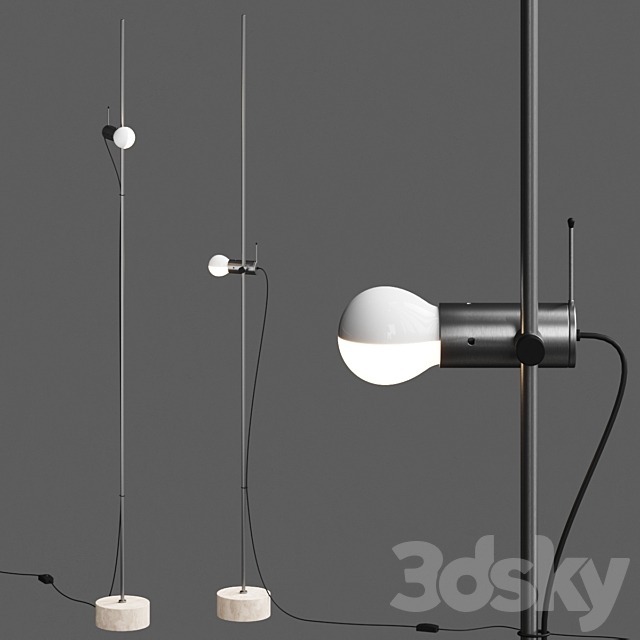 OLUCE Agnoli Floor Lamp 3DS Max Model - thumbnail 2